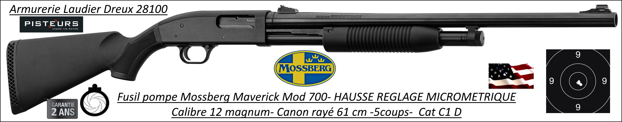 Fusil à pompe MOSSBERG 500