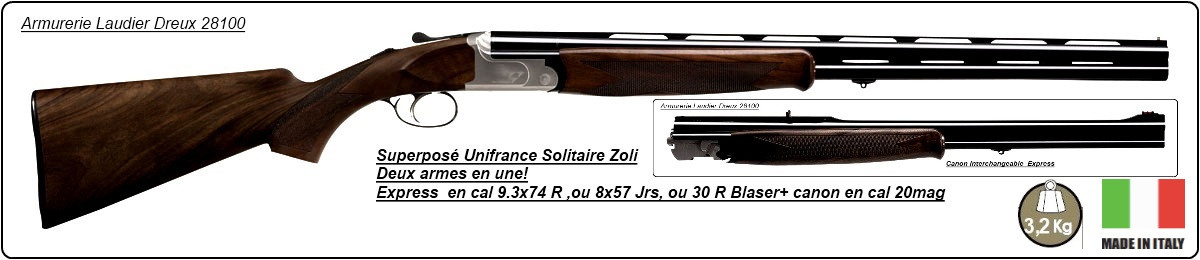 Superposés Express- Unifrance Kit Le Solitaire-Cal 8x57 Jrs ,ou