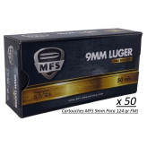 Cartouches 9 para MFS LUGER FMJ Blindées Par 50-poids 124 grs-Promotion-Ref 62201241