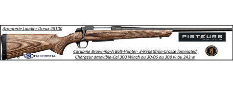 Carabine Browning A-BOLT 3 Hunter laminated Calibre 30-06-Répétition Canon-fileté-Ref 35353