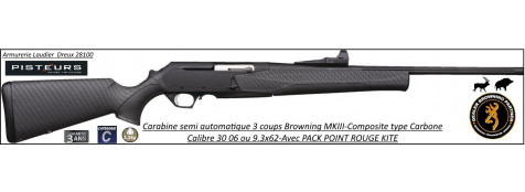 Browning BAR MK3 Reflex HC Calibre 30- 06 Semi automatique Composite type carbone pack point rouge KITE Promotion-Ref 031872926 