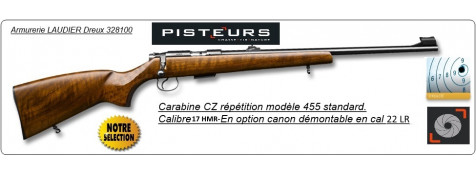 Carabine-CZ-Mod 455-Standard-Cal 17-HMR-Répétition -"Promotion"-Ref 773491